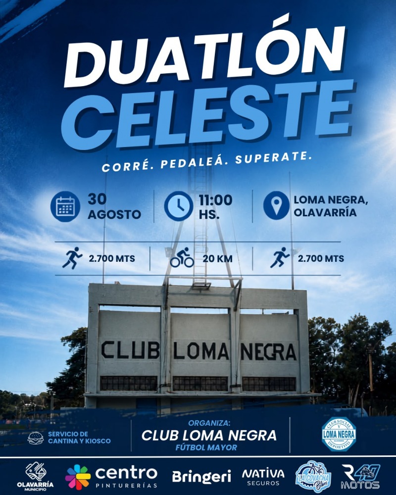 Se viene el �Duatl�n celeste� en el Club Loma Negra